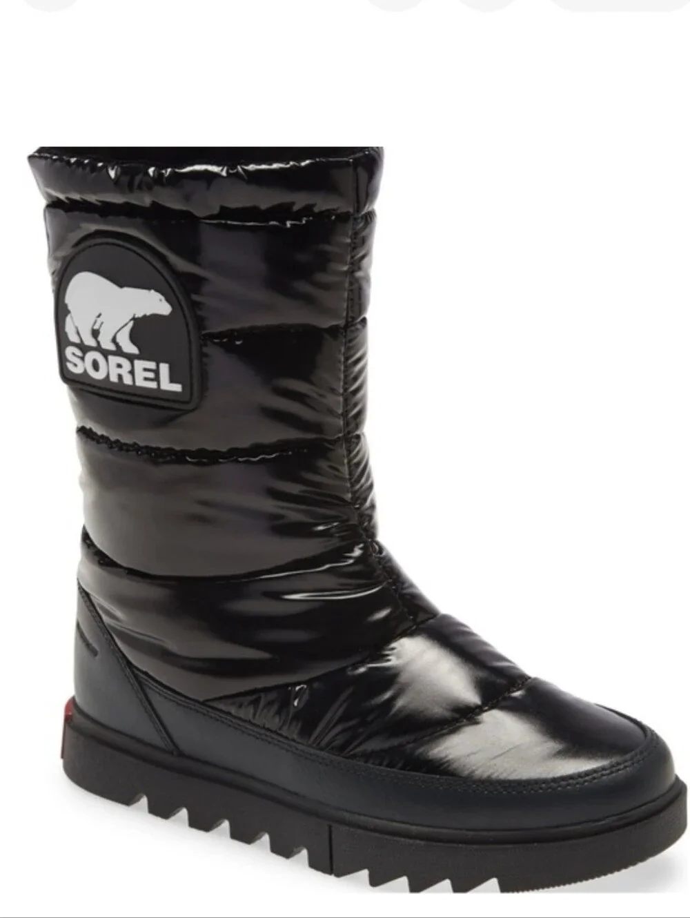 Sorel Joan Of Artic Black Puffer Snow Boot Size 8.5